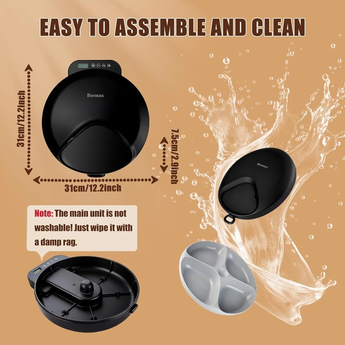 Automatic Wet Food Cat Feeder, Auto Refrigerated Wet Foods Feeder for Cats Dogs 4 Meal Timed Fresh Foods Dispenser with 2 Ice Packs Small Pet Feeders for Kitty Puppy Automatic Cat Dog Food Bowl