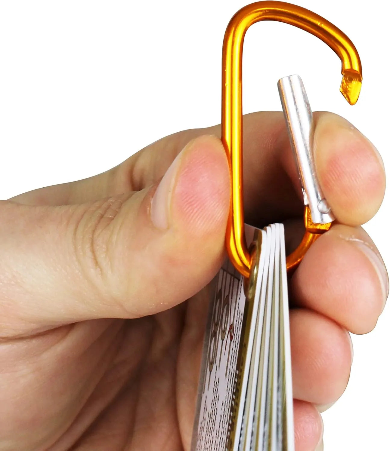 ReferenceReady Outdoor Knots Pocket Guide - Waterproof Knot Tying Cards with Mini Carabiner, 22 Rope Knots for Camping, Backpacking, Scouting and Wilderness Survival
