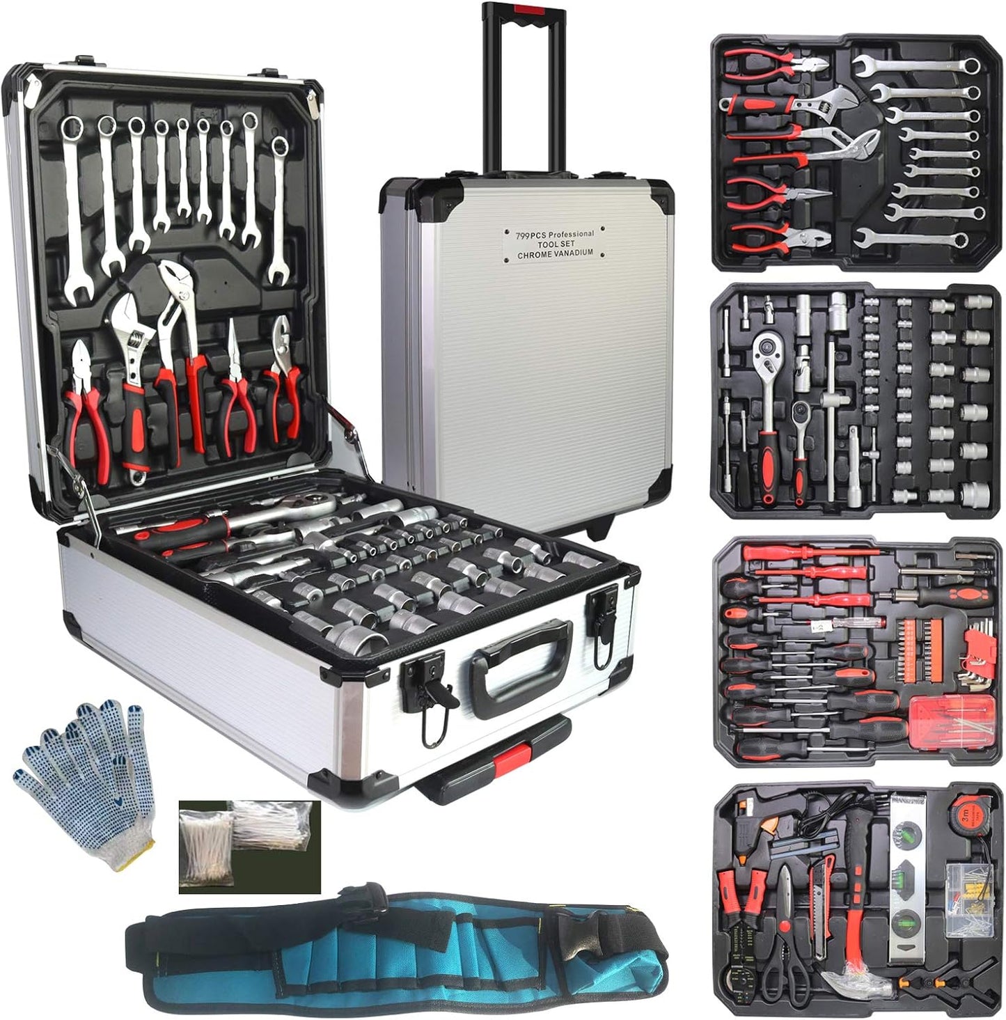 Arcwares 799pcs Aluminum Tool Set