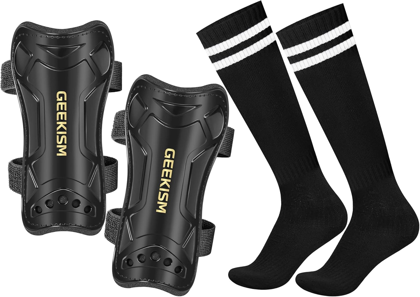 Kids Soccer Shin Guards with Sleeves