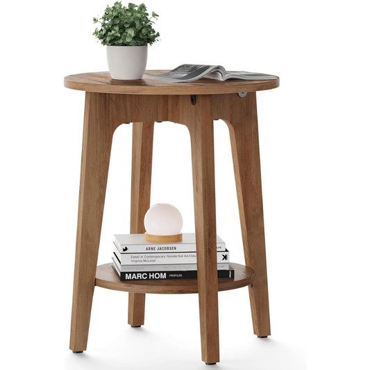 VASAGLE Small Round Side Table