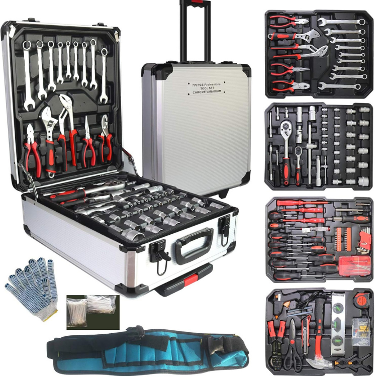Arcwares 799pcs Aluminum Tool Set