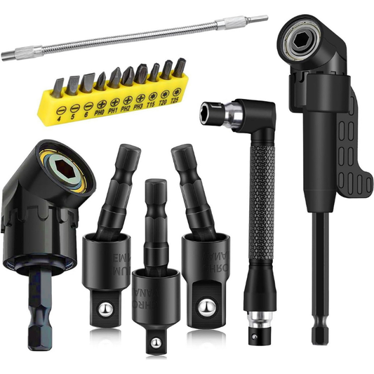 Right Angle Drill Adapter 4-in-1 Set