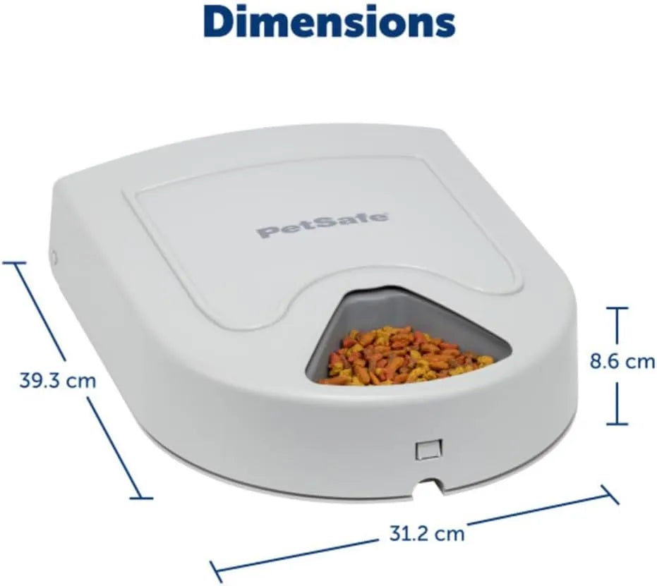 PetSafe Automatic Dog Feeder, 5 Meals, 40 oz Capacity, Plastic, for Dry Food, Multiple Pets