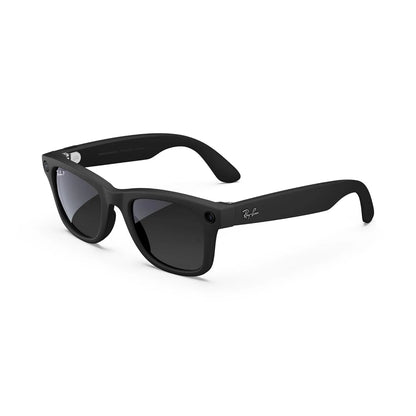 Ray-Ban Meta (Gen 1), Wayfarer, Large Matte Black | Smart AI Glasses for Men, Women — 12 MP Camera, Open-Ear Speakers, Video, Bluetooth — Polarized Gradient Graphite Lenses — Wearable Technology