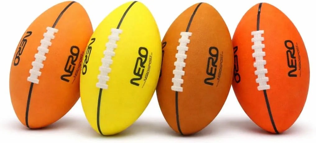 NERO SPORT Ninja Silent Football, Quiet Foam Football for Indoor & Outdoor Play, Soft Sound-Absorbing Design, Easy-Grip Textured Surface with Raised Laces, Lightweight Training & Family Fun