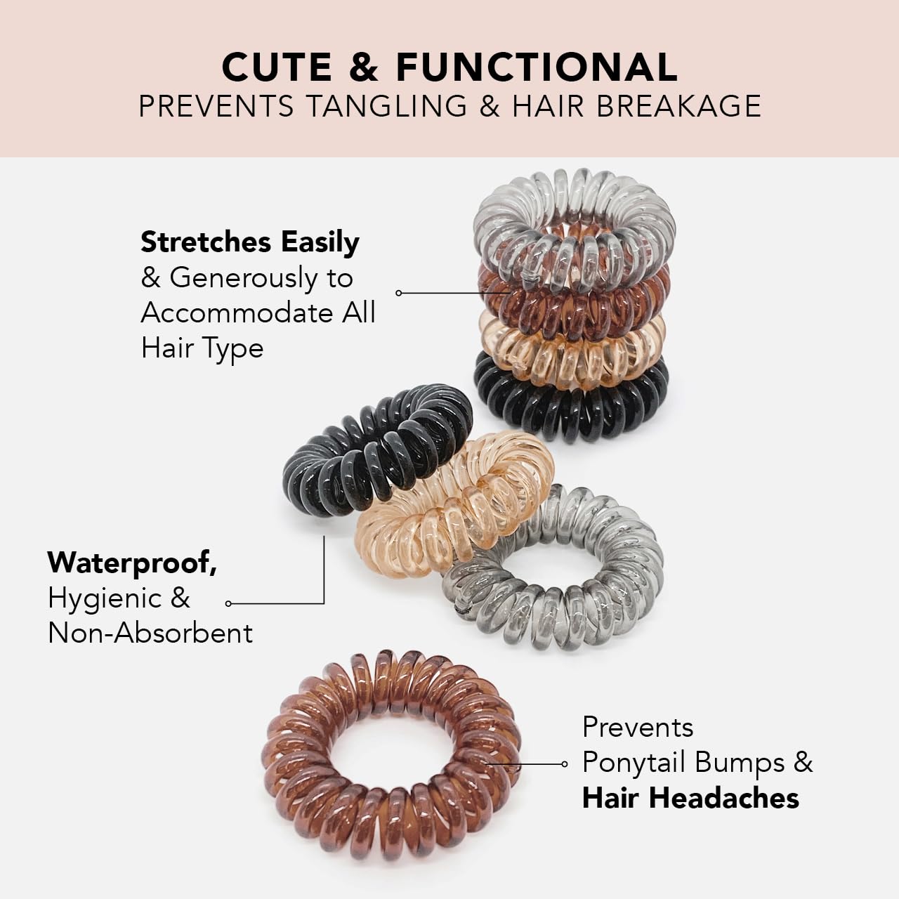 Spiral Hair Ties for Women