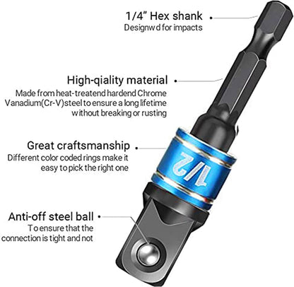 Right Angle Drill Adapter 4-in-1 Set