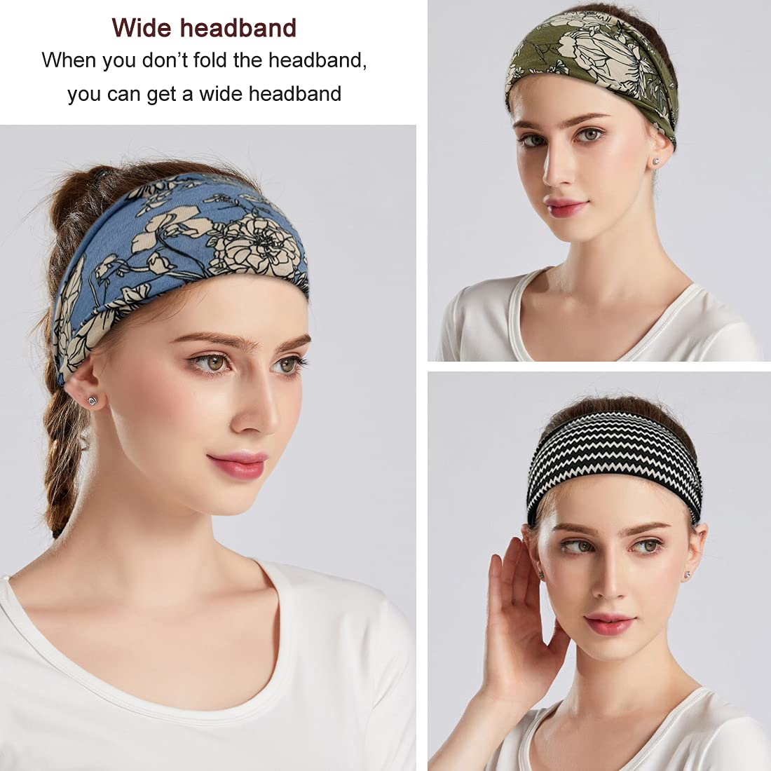 Boho Wide Headbands for Women