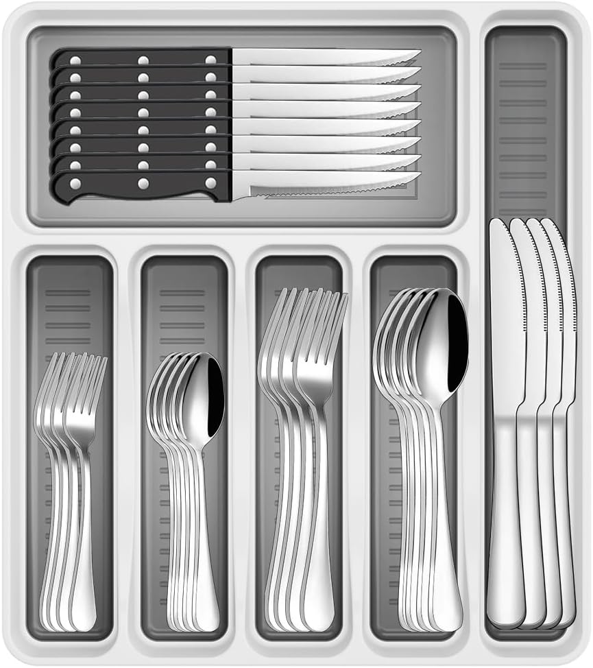 49-Piece Stainless Steel Silverware Set