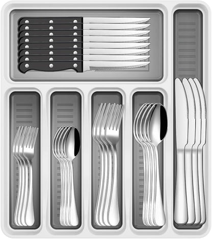 49-Piece Stainless Steel Silverware Set