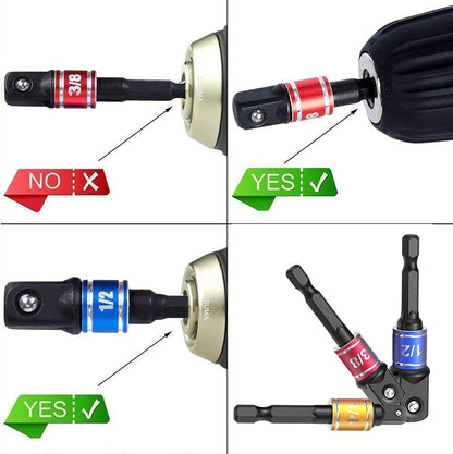 Right Angle Drill Adapter 4-in-1 Set