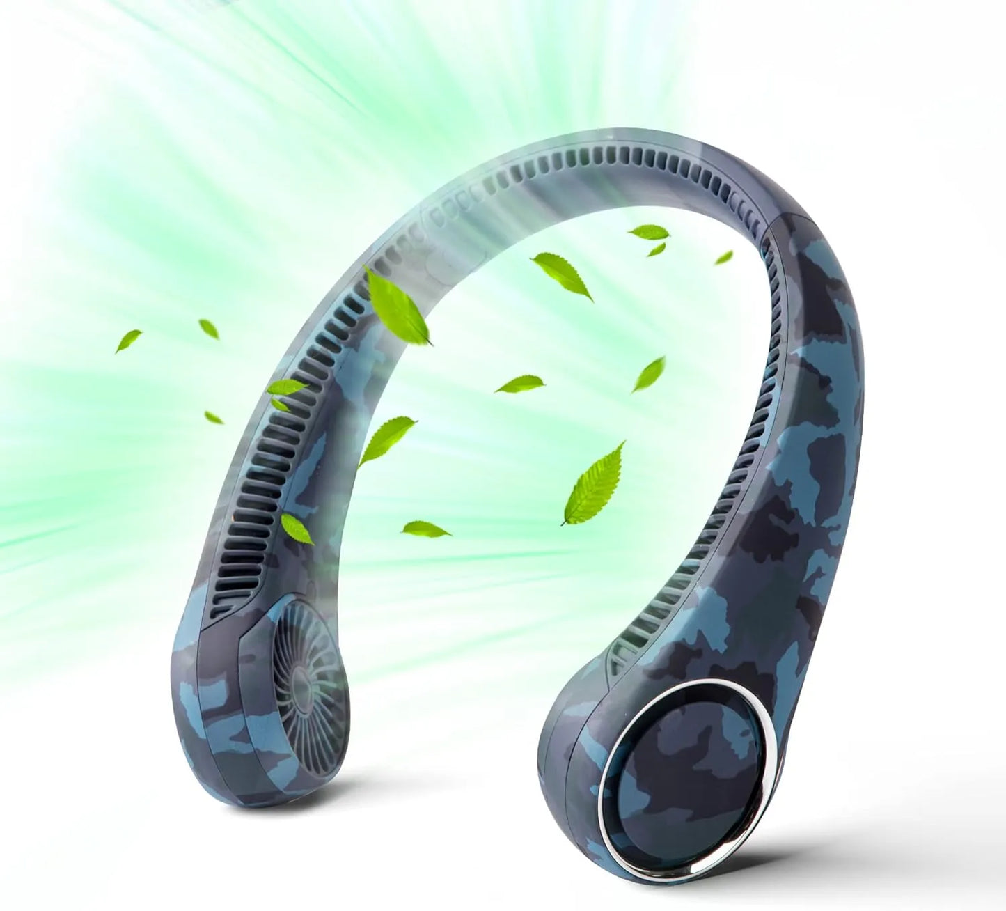 Portable Neck Fan, Hands Free Bladeless, 360° Cooling Personal Fan,Wearable Quiet Fan for Outdoor Indoor, Birthday Gifts for Men Women Mom Dad, 4000mAh Battery USB Rechargeable, 3-Speeds( Black)