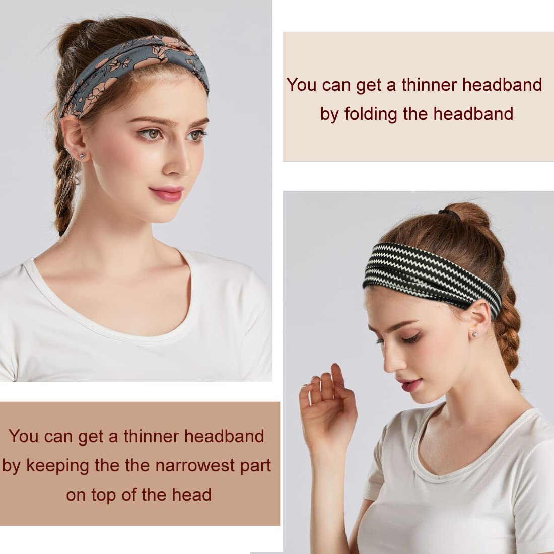 Boho Wide Headbands for Women