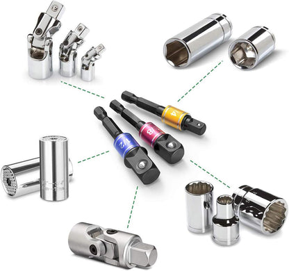 Right Angle Drill Adapter 4-in-1 Set