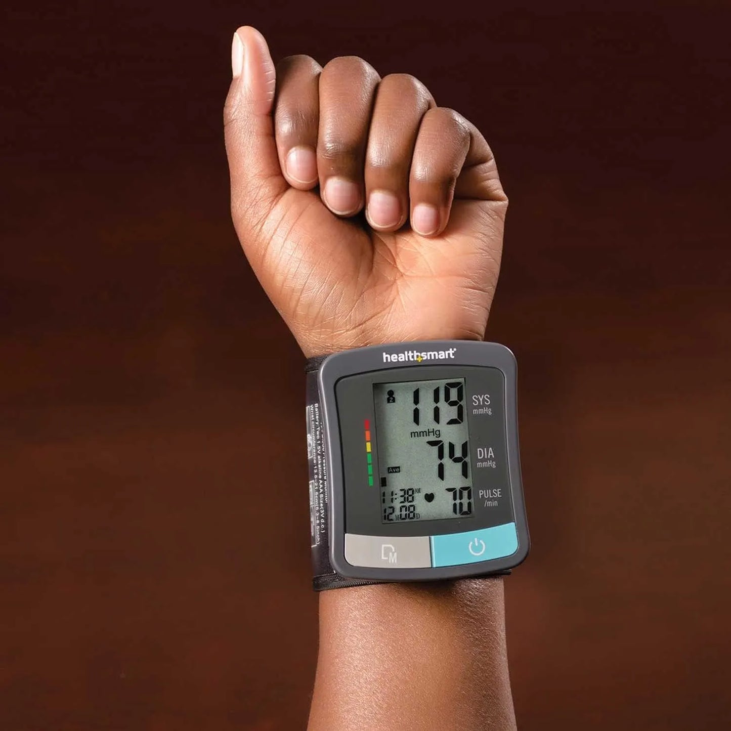 HealthSmart Digital Standard Blood Pressure Monitor with Automatic Upper Cuff that Displays Pulse Rate and Irregular Heartbeat, Stores up to 120 Readings for 2 Users (Pack of 48)