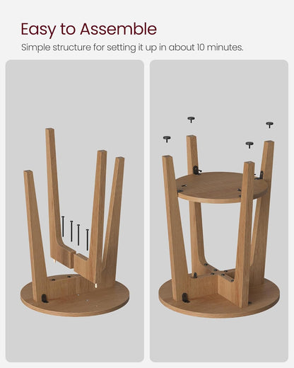 VASAGLE Small Round Side Table