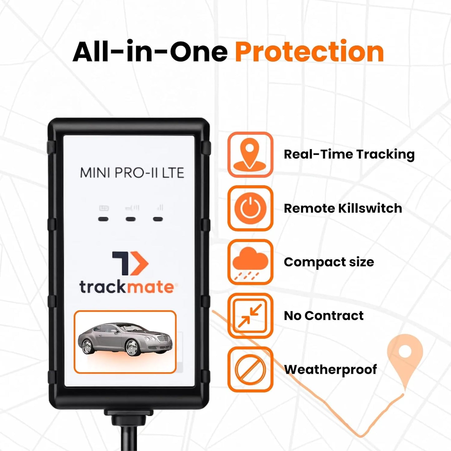 Kirbi OBD Tracker, GPS Tracker for Vehicles Real-Time Tracking, Worldwide Compatible Vehicle Tracker, Lightweight and Compact Car GPS Tracker, Plug-and-Play