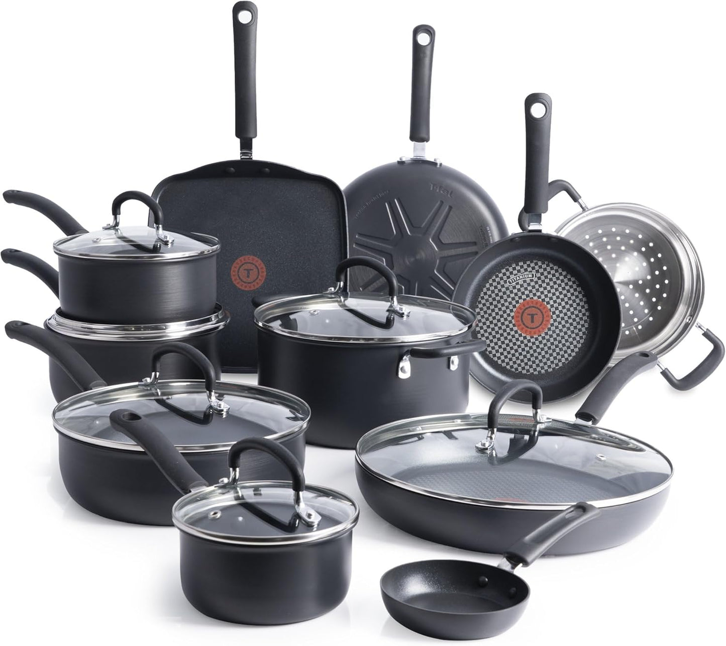 T-fal 17-Piece Nonstick Cookware Set