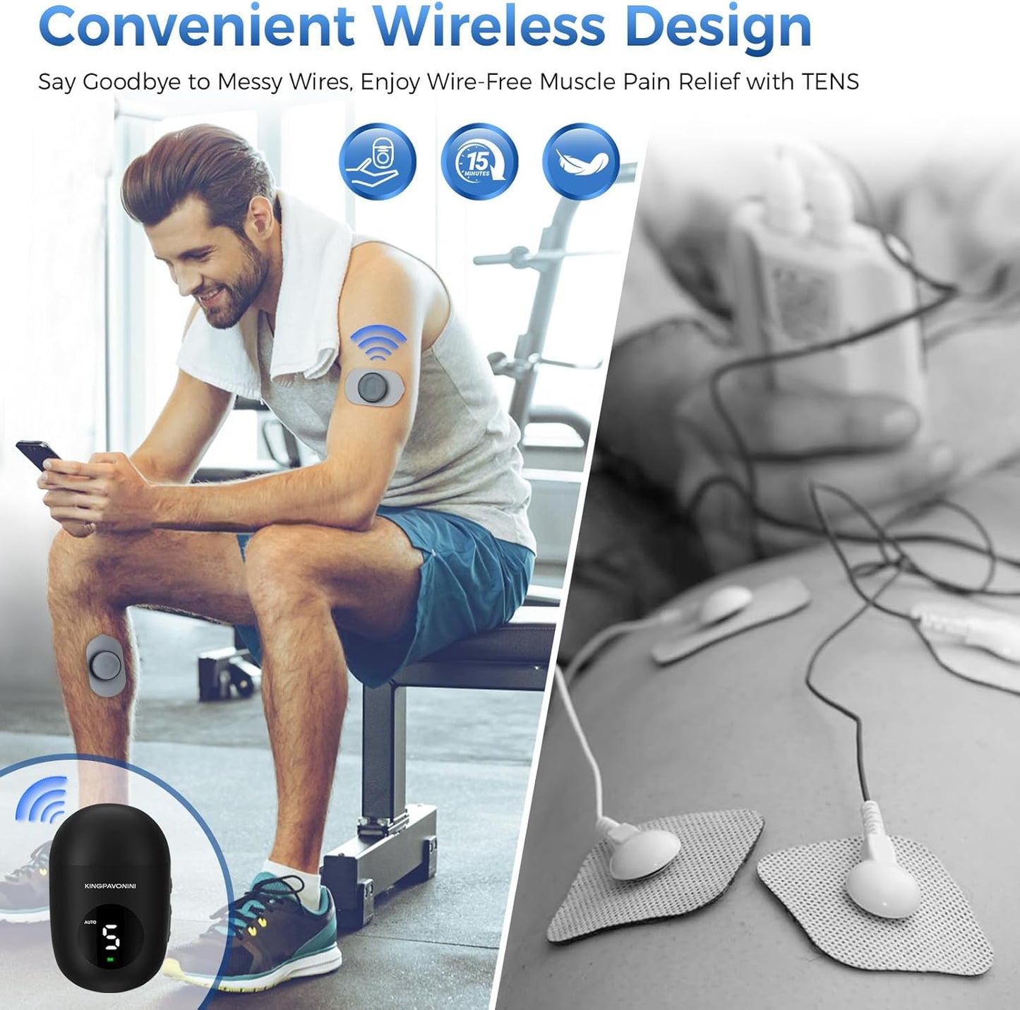 KingPavonini Wireless TENS Unit