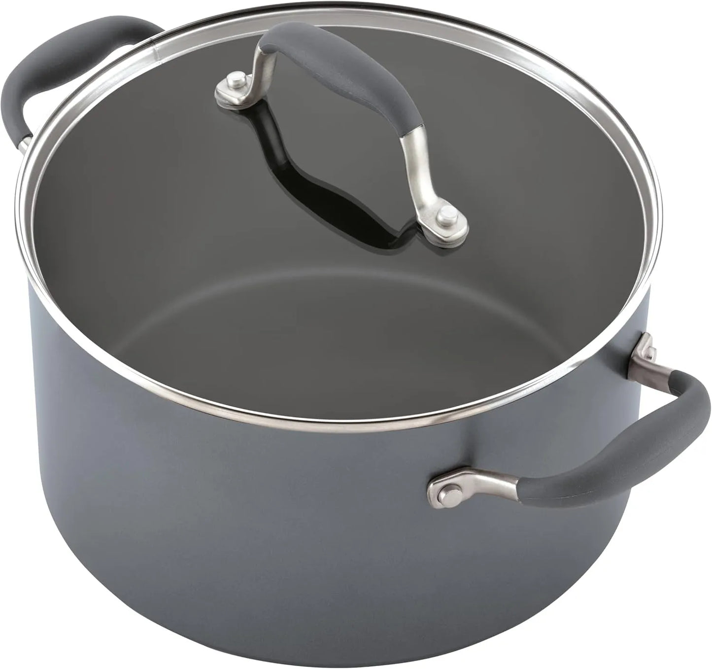 Anolon Advanced Home Hard Anodized Nonstick Cookware/Pots and Pans Set, 9 Piece - Moonstone