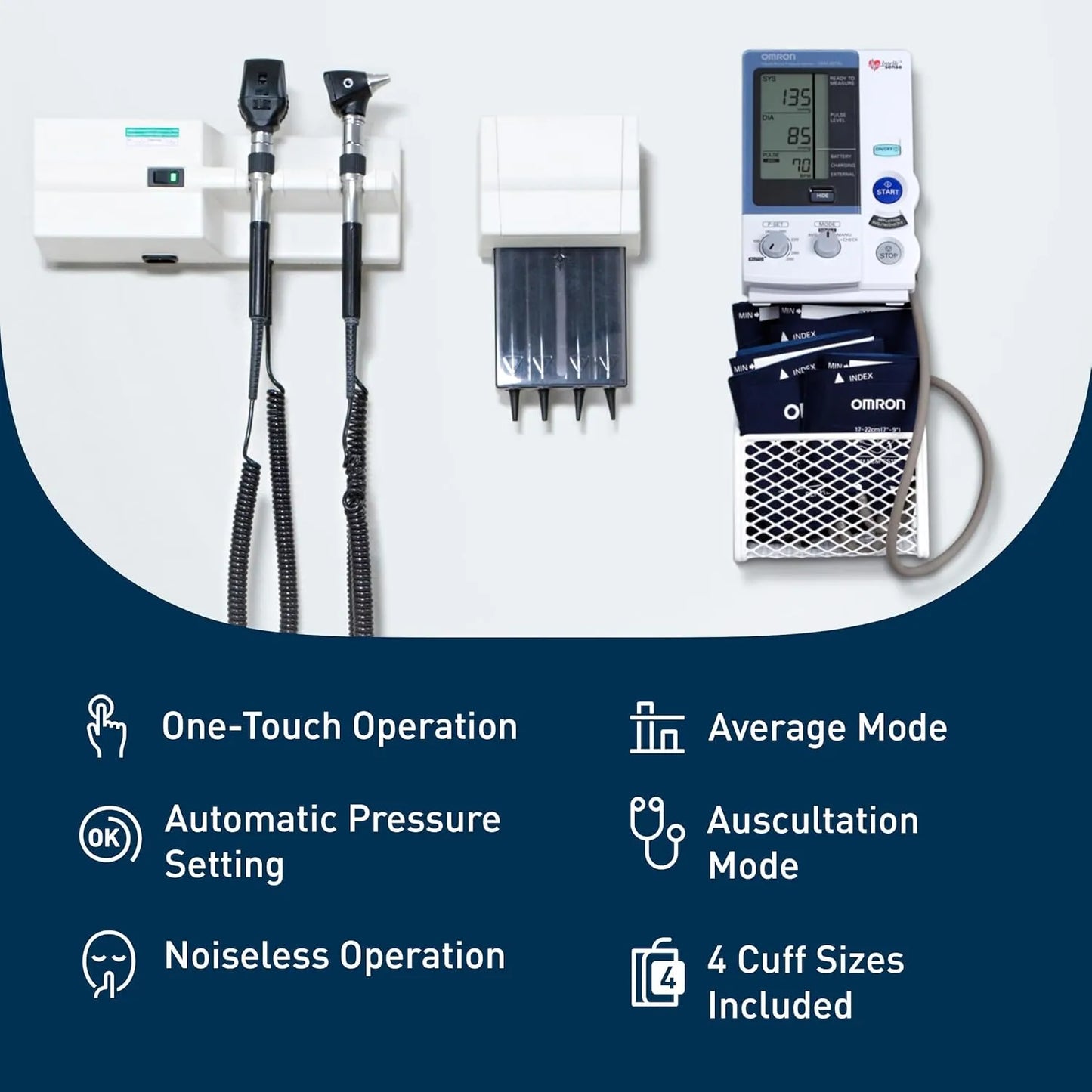 OMRON IntelliSense Professional Digital Blood Pressure Monitor for Clinical Use & Upper Arm Blood Pressure Cuffs - #1 Doctor & Pharmacist Recommended Brand - Clinically Validated