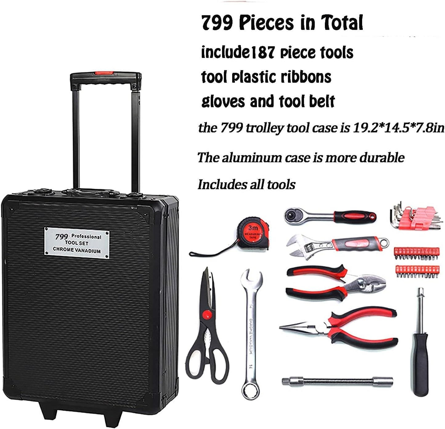 Arcwares 799pcs Aluminum Tool Set