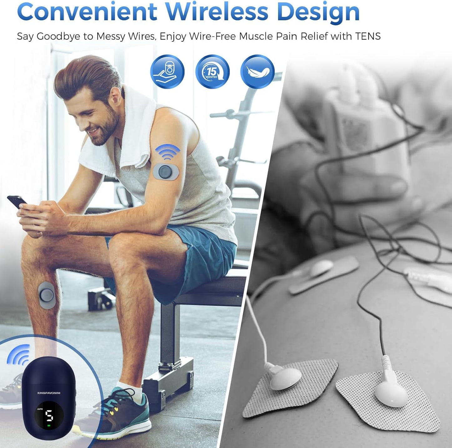 KingPavonini Wireless TENS Unit