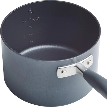 Anolon Advanced Home Hard Anodized Nonstick Cookware/Pots and Pans Set, 9 Piece - Moonstone