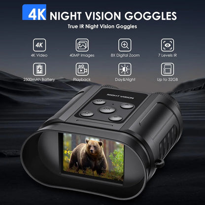 Gifts for Men and Teen Boys,Night Vision Goggles,Night Vision Binoculars,32GB Card Included, Photo/Video Capture,Outdoor Tools for Education, Wildlife Watching,Birthday Gifts for Boy,Men,Gift for Dad