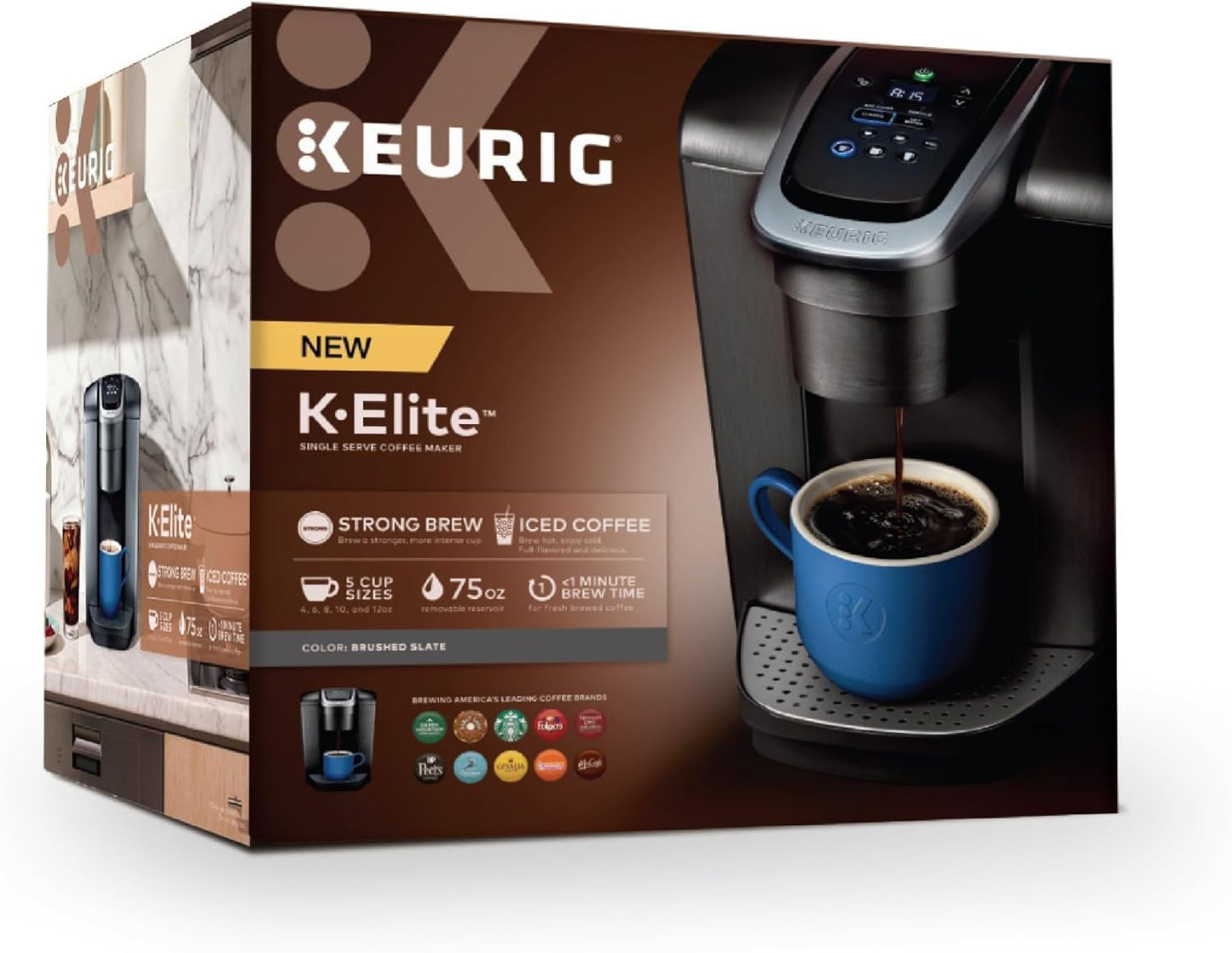Keurig K-Elite Single Serve Coffee Maker – Brushed Slate