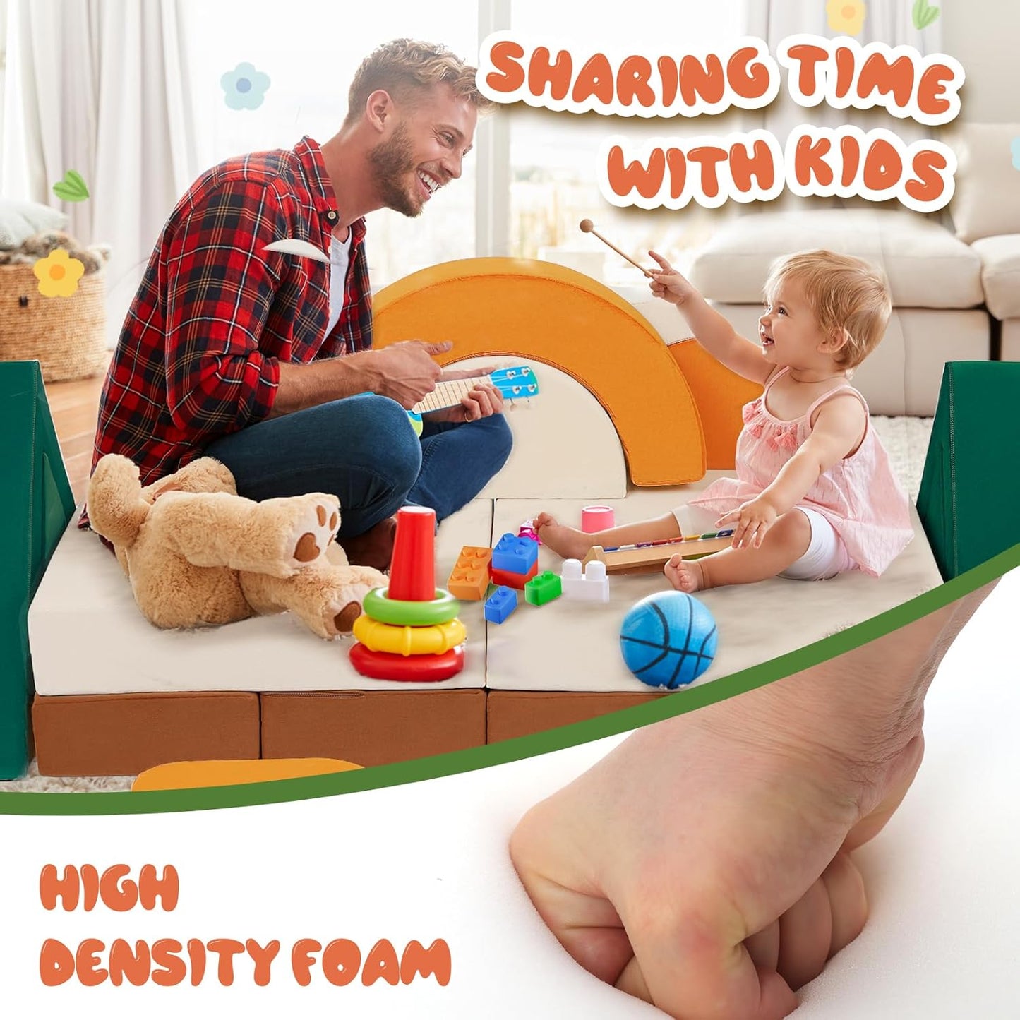 18PCS Modular Kids Play Couch