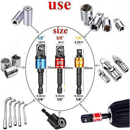 Right Angle Drill Adapter 4-in-1 Set