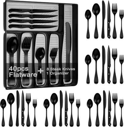 49-Piece Stainless Steel Silverware Set