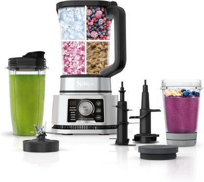 Ninja Professional Blender | Smoothie Blending, Drink Mixer, Grinder, Ice Crusher, Frozen Fruit Blending | 1000W Power, Total Crushing Technology, XL 72-oz. Pitcher | Black & Grey | BL610