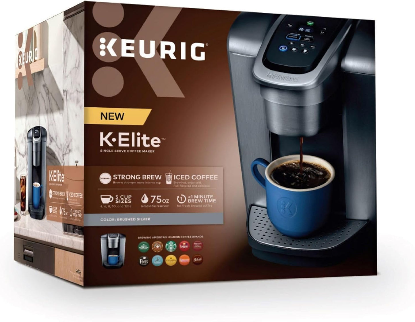 Keurig K-Elite Single Serve Coffee Maker – Brushed Slate