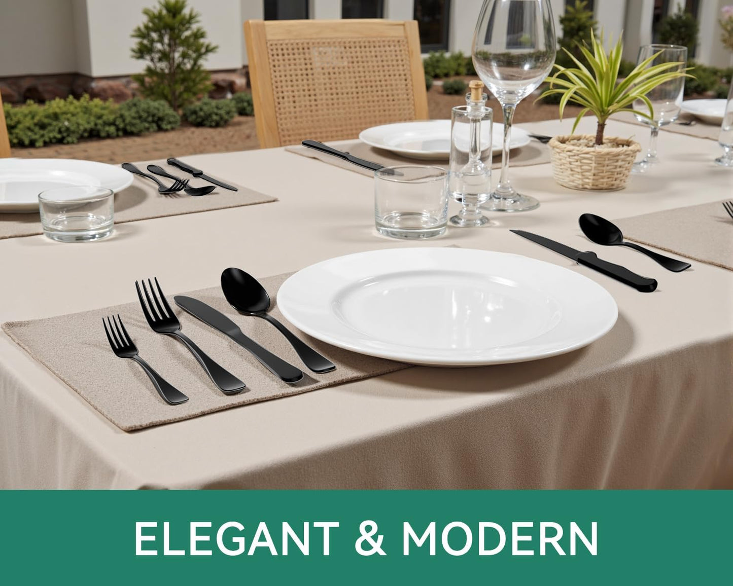 49-Piece Stainless Steel Silverware Set