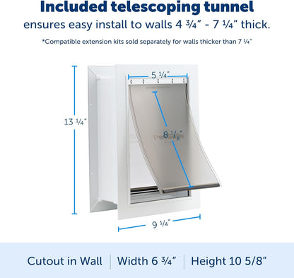 Never Rust Wall Entry Pet Door