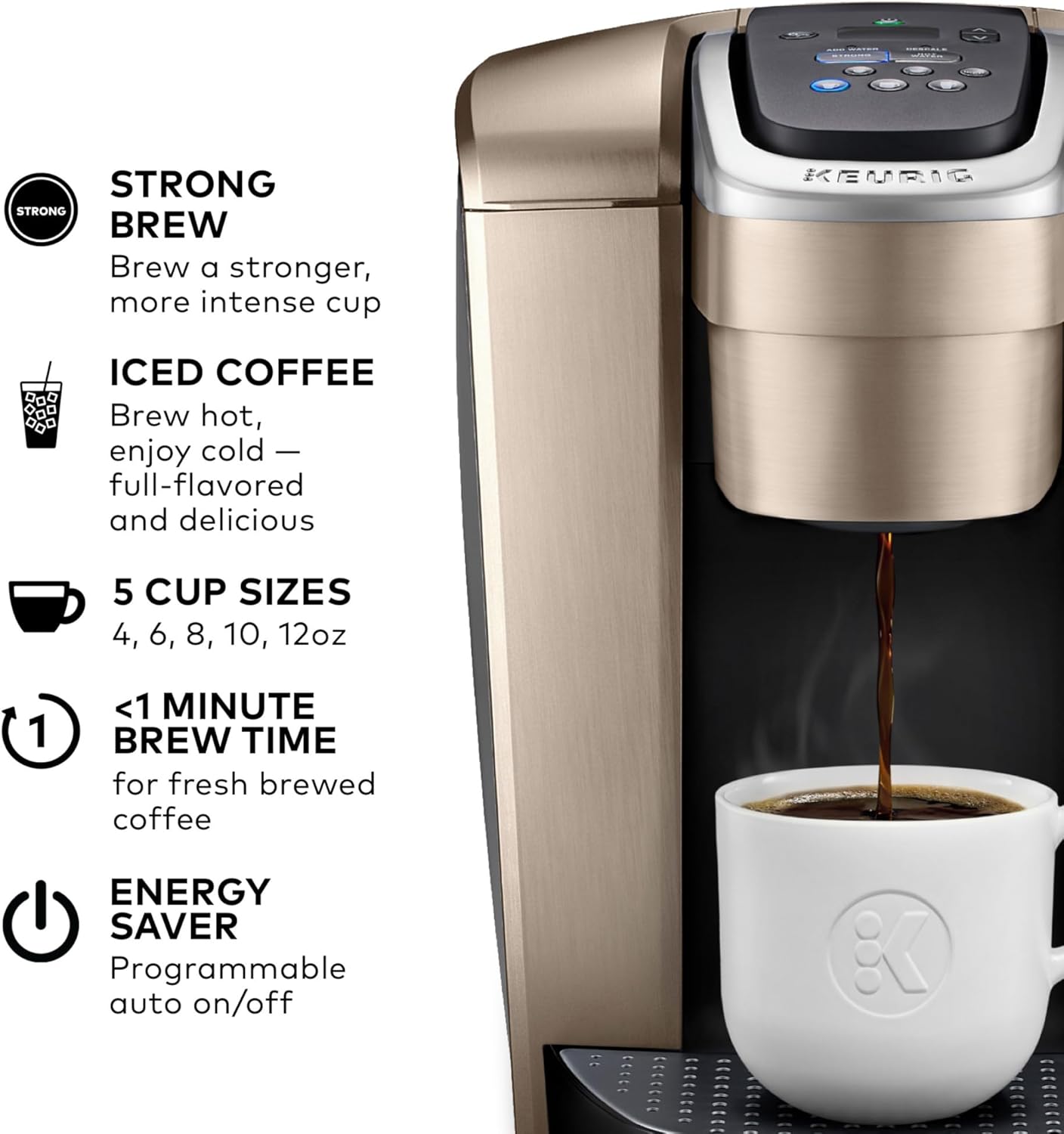 Keurig K-Elite Single Serve Coffee Maker – Brushed Slate