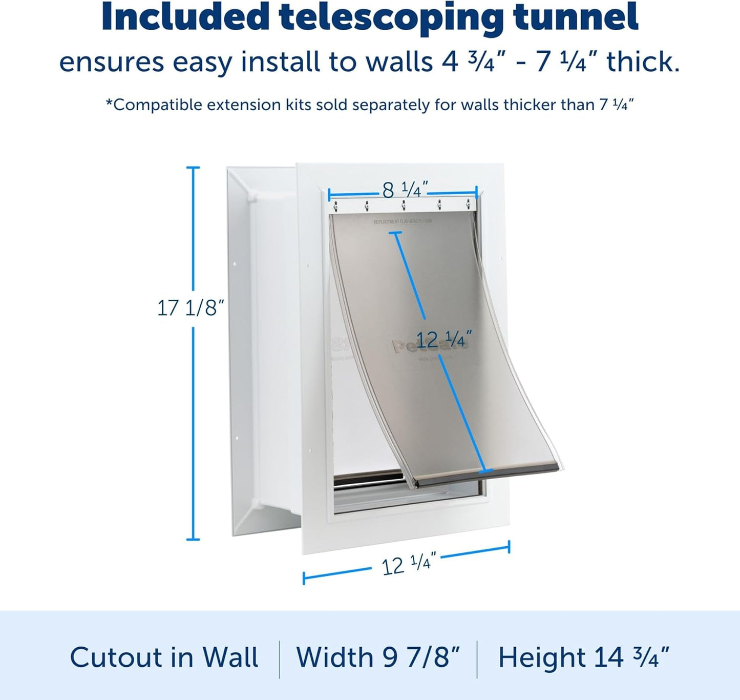 Never Rust Wall Entry Pet Door