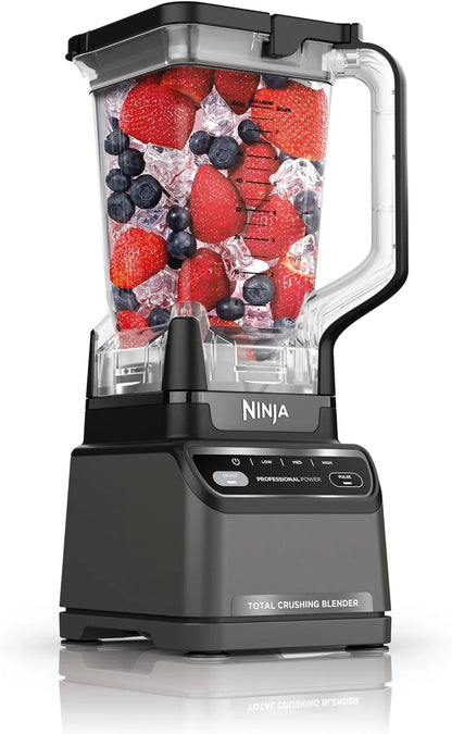 Ninja Professional Blender | Smoothie Blending, Drink Mixer, Grinder, Ice Crusher, Frozen Fruit Blending | 1000W Power, Total Crushing Technology, XL 72-oz. Pitcher | Black & Grey | BL610