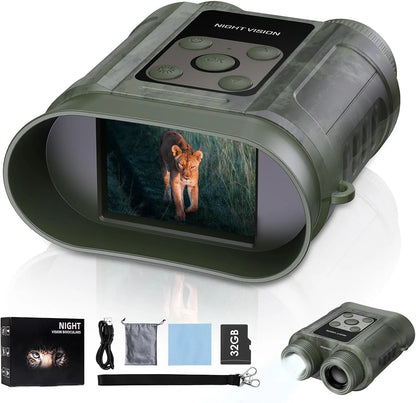 Gifts for Men and Teen Boys,Night Vision Goggles,Night Vision Binoculars,32GB Card Included, Photo/Video Capture,Outdoor Tools for Education, Wildlife Watching,Birthday Gifts for Boy,Men,Gift for Dad