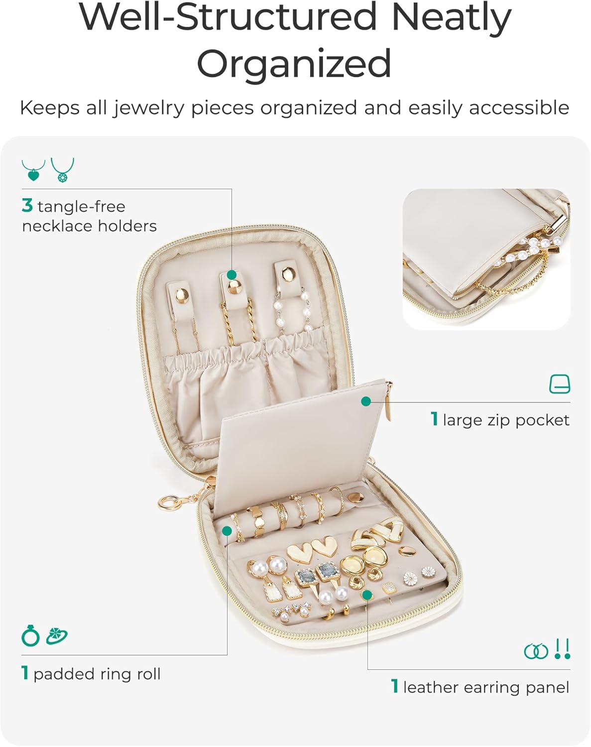 Women's Travel Jewelry Organizer