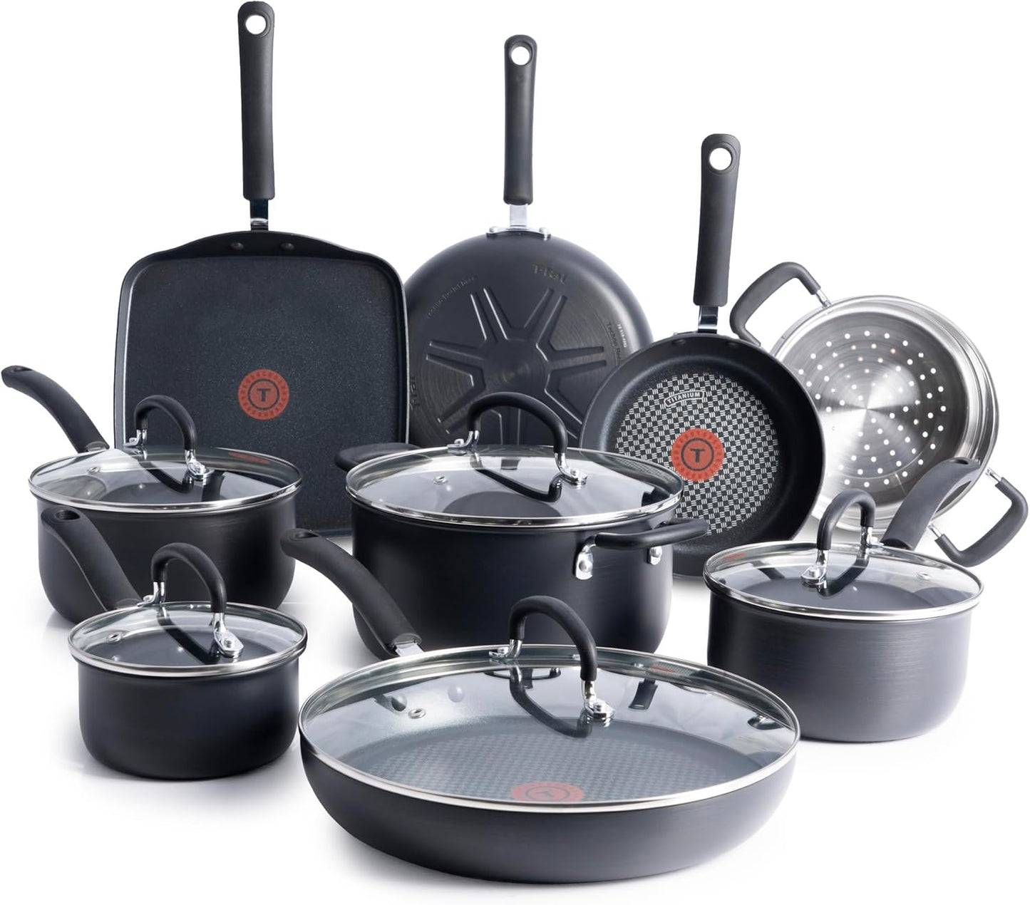 T-fal 17-Piece Nonstick Cookware Set