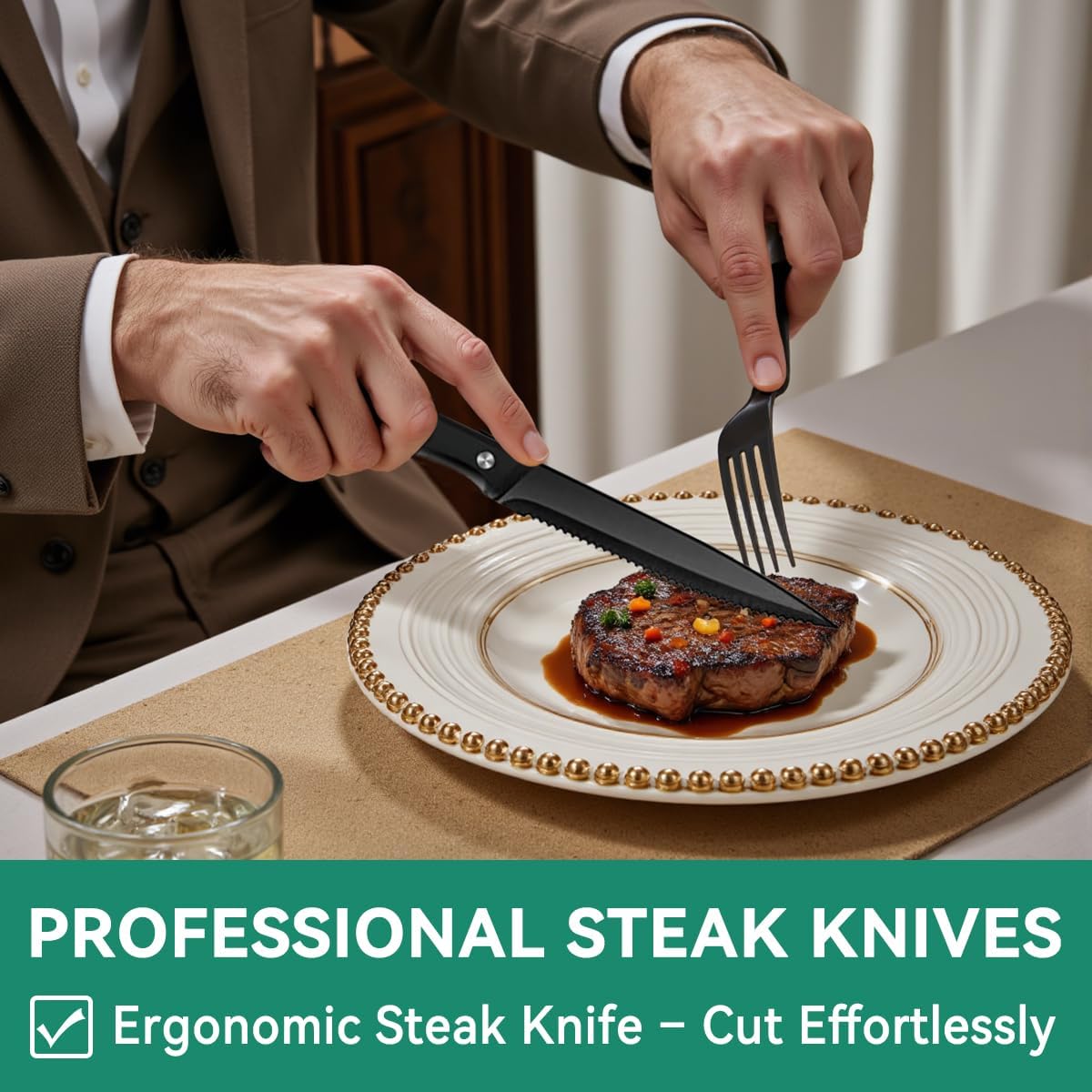 49-Piece Stainless Steel Silverware Set