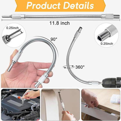 Right Angle Drill Adapter 4-in-1 Set