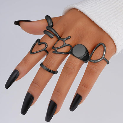 Gold Stackable Rings Set for Women