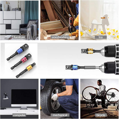 Right Angle Drill Adapter 4-in-1 Set