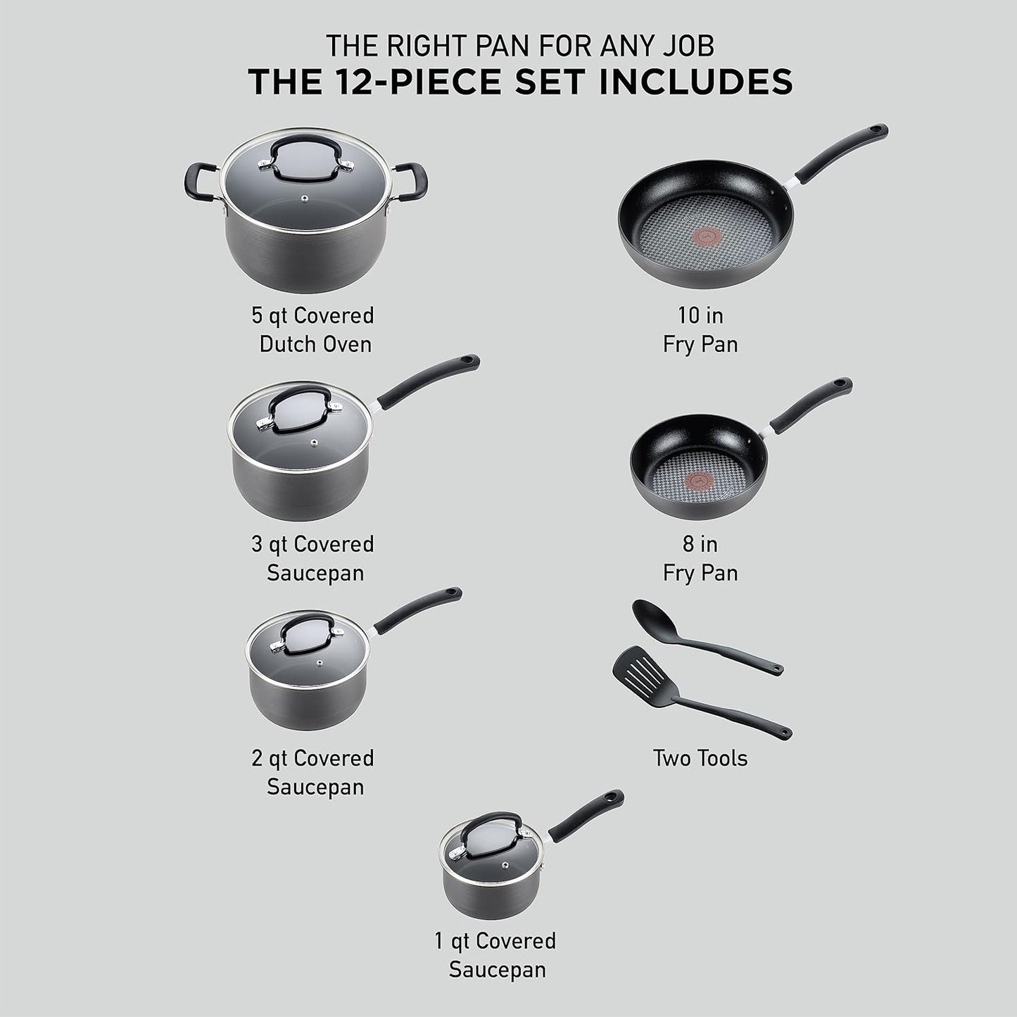 T-fal 17-Piece Nonstick Cookware Set