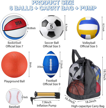 6-Piece Sports Ball Set